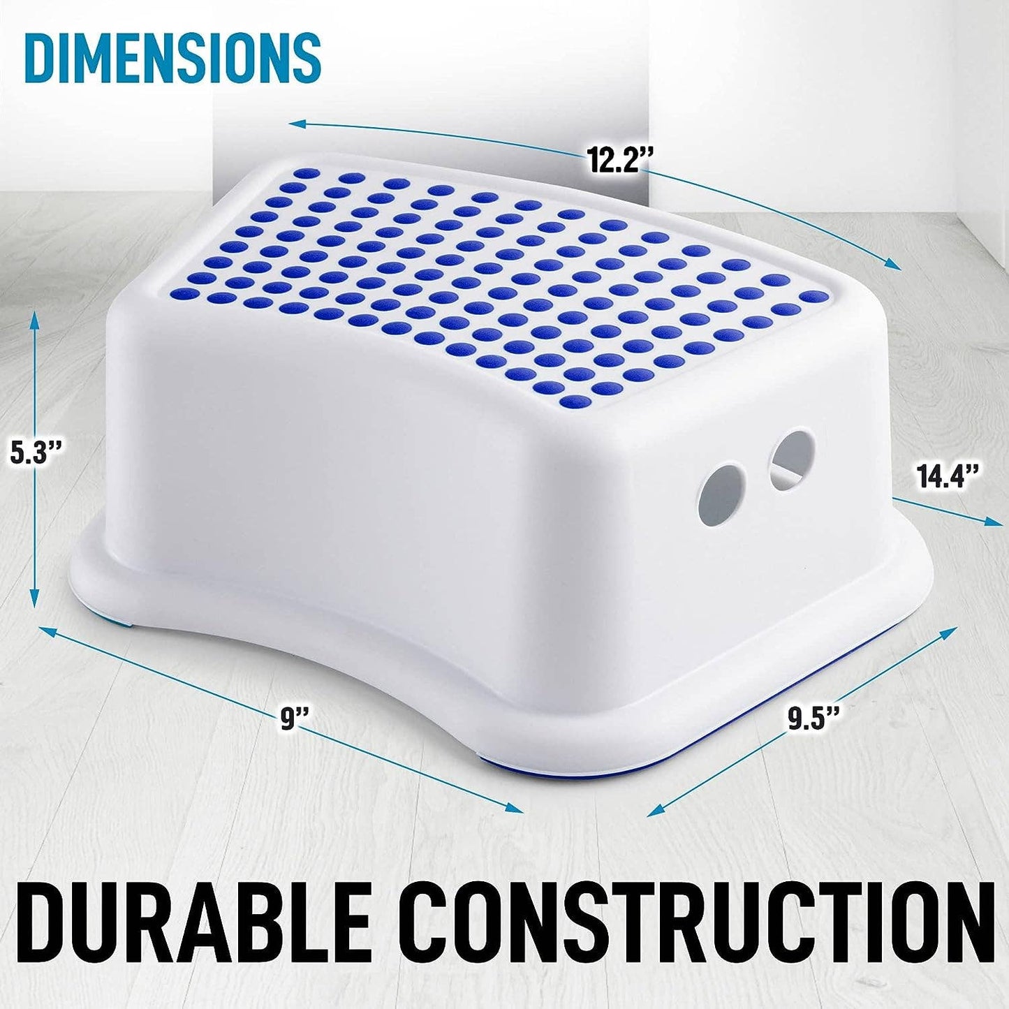 Zulay Home Step Stools for Kids - Toddler Step Stool: Blue